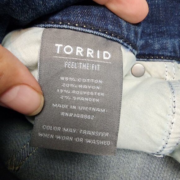Torrid Jeans Womens 22 Extra Tall Dark Wash Stretch High Rise Jegging *NWT* - Picture 14 of 15
